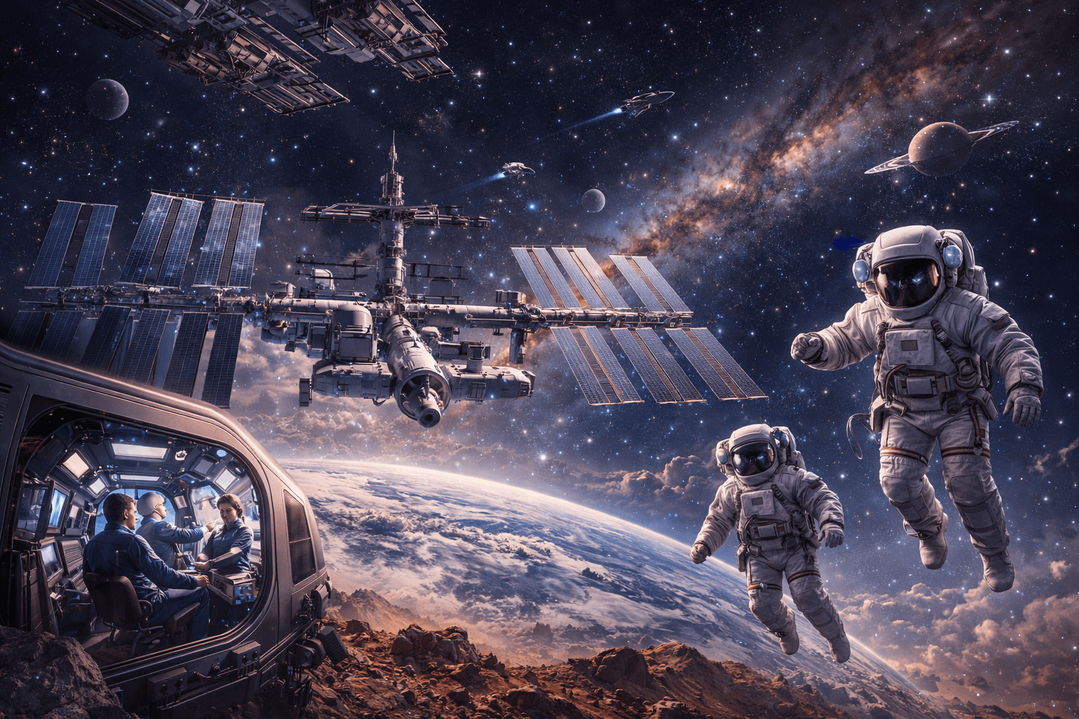 Space Stations and Crewed Spaceflight